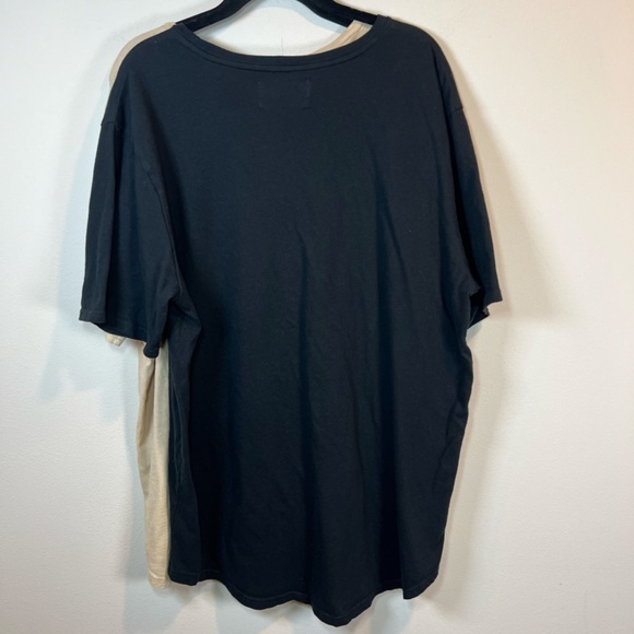 Lot of 2 Pacsun Mens Scallop Fit Cotton T-Shirts Tan/ Black Lightweight Basic XL - Picture 5 of 8